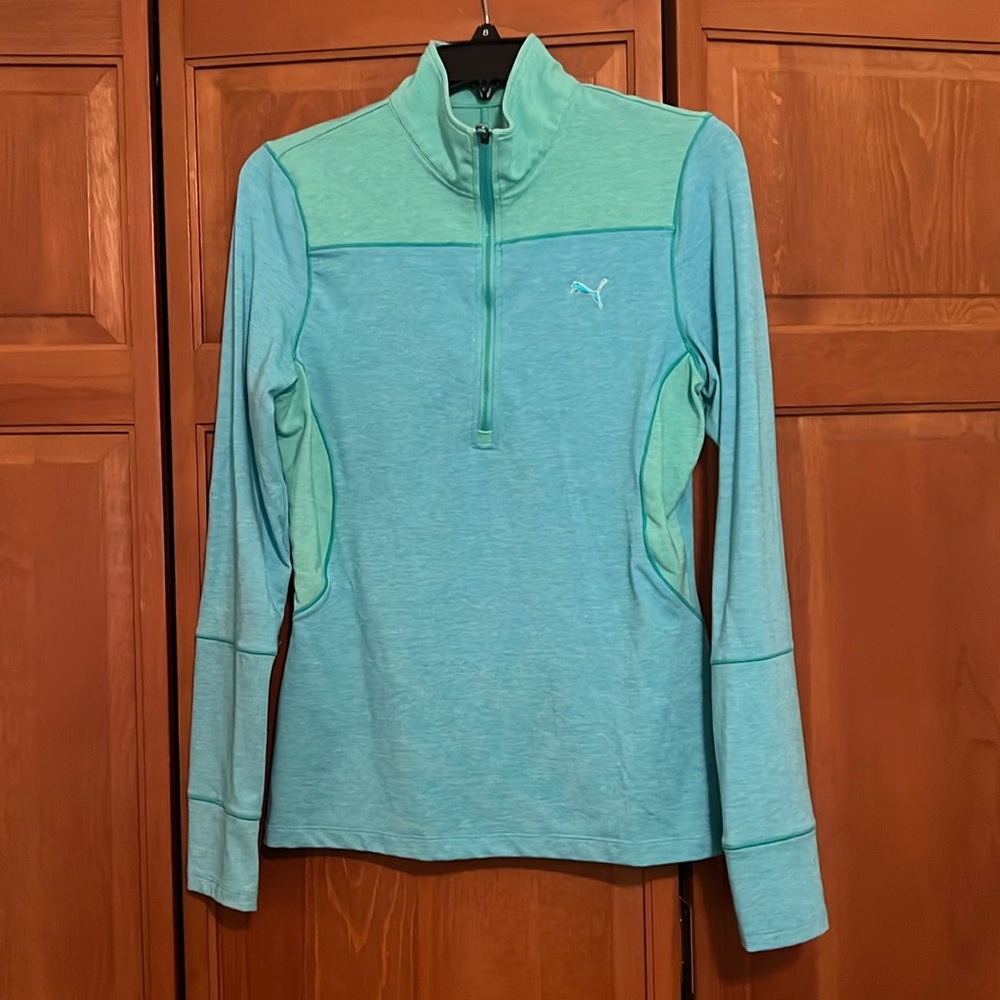 Green and Blue Puma Golf Pullover Size Medium